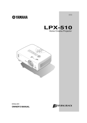 Page 1LPX-510
Home Cinema Projector
OWNERS MANUAL
U R T G 
ENGLISH 