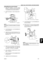 Page 12569M3E117-8
1
2
3
4
5
6
7
8
9
Assembling the swivel bracket
1. Install the bushing 1
 into the swivel
bracket 2
, and then insert tilt stop lever
1 3
 partially into the swivel bracket 2
.
2. Hook the spring 4
 onto tilt stop lever 1
3
.
NOTE:
The spring 4
 should be hooked on the stop-
per a
.
3. Turn tilt stop lever 1 3
 in the direction of
the arrow shown.
4. Insert the rod 5
 into tilt stop lever 2 6
,
and then install tilt stop lever 2 6
 onto tilt
stop lever 1 3
.
5. Align the cut out sections of...