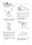 Page 58FUELFuel system
4-969M3E11
Assembling the carburetor
1. Install the main nozzle 1
, main jet 2
,
pilot jet 3
, and bushing 4
 to the carbu-
retor body as shown.
2. Install the needle valve 5
, float 6
, float
pin 7
, and screw 8
 as shown, and then
check the float for smooth operation.
NOTE:
Place the needle valve in the valve seat
when installing the float to the carburetor
body.
Fit the float pin into the slit on the carbure-
tor body and lock it with the screw.
3. Install the pilot screw 9
, turn it...