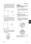 Page 8169M3E115-20
1
2
3
4
5
6
7
8
9
7. If the valve seat contact area is too nar-
row and situated near the top edge of the
valve face, use a 30° cutter to cut the top
edge of the valve seat. If necessary, use
a 45° cutter to center the area and set its
width.
bPrevious contact width
8. If the valve seat contact area is too nar-
row and situated near the bottom edge of
the valve face, use a 60° cutter to cut the
bottom edge of the valve seat. If neces-
sary, use a 45° cutter to center the area
and set its...