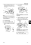 Page 9569M3E115-34
1
2
3
4
5
6
7
8
9
6. Install the connecting rod cap A
 to the
connecting rod, and then tighten the con-
necting rod bolts to the specified torques
in two stages.
NOTE:
Apply engine oil to the connecting rod cap
and connecting rod bolts before installation.
Align the marks e
 on the connecting rod
cap and connecting rod.
7. Install the valve lifters B
 into the cylinder
block.8. Set the camshaft C
 into the cylinder
block as shown.
NOTE:
Align the crankshaft mark f
 and the cam-
shaft mark...