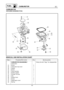 Page 168FUELCARBURETOR
4-6
E
CARBURETOR
EXPLODED DIAGRAM (F15A)
4
w e 1
2
3
o
u
i
y r t
0 q 9
7 8 5 6
s
pa
REMOVAL AND INSTALLATION CHART
Step
1
2
3
4
5
6
7
8
9
0
q
wQ’ty
2
1
1
4
1
1
1
1
1
3
1
1Service points
Follow the left ”Step” for disassembly.Procedure/Part name
CARBURETOR DISASSEMBLY
Carburetor
Screw
Carburetor top cover
Gasket
Screw
Float chamber
Rubber gasket
Plunger rod cap
Clip
Rubber boot
Screw
Diaphragm cover
Spring 