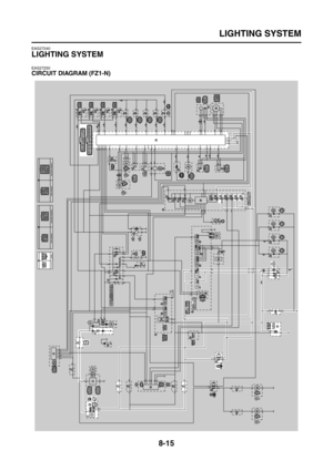 Page 339
LIGHTING SYSTEM
8-15
EAS27240
LIGHTING SYSTEM
EAS27250
CIRCUIT DIAGRAM (FZ1-N) 