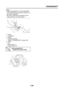 Page 282
CRANKSHAFT
5-84
NOTE:
 Align the projections “a” on the crankshaft journal upper bearings with the notches “b” in 
the upper crankcase.
 Be sure to install each crankshaft journal 
upper bearing in its original place.
3. Install:  Crankshaft
4. Install:  Crankcase (lower)Refer to CRANKCASE on page 5-66.
5. Install: Pin
 Pickup rotor “1”
 Drive sprocket “2”
Drive sprocket bolt60 Nm (6.0 m·kg, 43 ft·lb) 