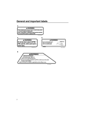 Page 12General and important labels
7
UF2M10E0.book  Page 7  Wednesday, July 14, 2010  5:02 PM 