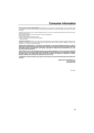 Page 85Consumer information
79
U6P213E0.book  Page 79  Thursday, March 9, 2006  10:20 AM 