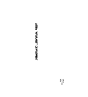 Page 90PLACE
POSTAGE
HERE
ATTN:  WARRANTY DEPARTMENT
Warranty card  2/27/02 11:47 AM  Page 2 