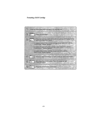 Page 73Formatting a RAM  Cartridge 