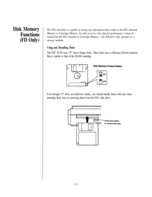 Page 75Disk Memory 