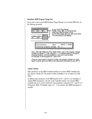 Page 84Immediate MIDI Program  Change Out 