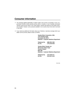 Page 58Consumer information
53
U69M15E0.book  Page 53  Wednesday, April 5, 2006  4:48 PM 