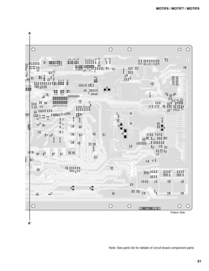 Page 5151 MOTIF6 / MOTIF7 / MOTIF8
A
A’
Pattern Side
Note: See parts list for details of circuit board component parts. 