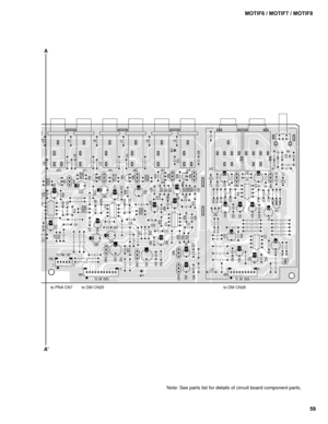 Page 5959 MOTIF6 / MOTIF7 / MOTIF8
Note: See parts list for details of circuit board component parts.
A
A
to DM CN26
to DM CN25 to PNA CN7 