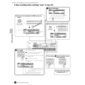 Page 112112MOTIF  Quick Start Guide
Sampling with Song Playback (Integrated Sampling Sequencer) 
Quick Start Guide
● Step recording (when selecting “step” in step #5)
PLG 2AB
CD
E
FG
H
15CATEGORY
SEARCH
OCTAVEDOWNUP
KNOB
CONTROL
FUNCTIONPA N
REVERBCHORUS
TEMPO
ATTACK RELEASE CUTOFF
RESONANCE
ASSIGN A ASSIGN B ASSIGN 1 ASSIGN 2
KN 1 KN 2 KN 3 KN 4
MEQ LOW
ME Q HI  MID MEQ LOW MID  ME Q HIGHREMOTE
CONTROL
ON/OFFEFFECT BYPASSARPEGGIOINSERTIONSYSTEM
ON/OFF
MASTER
VOLUMEVOLUME 1 VOLUME 2 VOLUME 3 VOLUME 4
CS 1 CS 2...