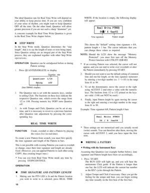 Page 14The ideal Quantize rate for Real Time Write will depend on 