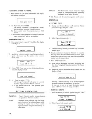 Page 18· CLEARING ENTIRE PATTERNS 