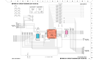 Page 352
1
2
3
4
5
6
7
8
9
10
11
12
ABCDEFGHJKILMNOP

I/F, Controller, Driver
LS9-16/LS9-32PNMS 001 CIRCUIT DIAGRAM (LS9-16/LS9-32)
PNMS 001 CIRCUIT DIAGRAM (LS9-16/LS9-32)28CC1-2001008808-159

:  Not installed¢°î
÷£
to FD-CN102  (Page 41: J5)
to ENC-CN301  (Page 36: G2)
to PNDA-CN401  (Page 55: G2)
CPU(EC-PNS1)
TRANSCEIVER
Transistor Array
DTC114EKA (VV655400)DIGITAL TRANSISTORTR101
1: GND2: IN3: OUT
1
3
2R1R2IN
GND
OUT
INGNDOUT
R1R2
COMMON(+)
OUT
IN
KRA226S (WG989900)DIGITAL TRANSISTORTR102-114
1. COMMON...