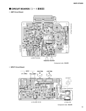 Page 11MSP5 STUDIO
11
 CIRCUIT BOARDS 