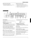 Page 1059
!8Botón Selección [SEL]
• Utilice estos botones para desplazar el cursor.
• Mantenga pulsado el botón [SHIFT] y pulse el botón [SEL>]para ac-
ceder a la función “Comprobación de ritmo”. (P. 19)
@0Jack MIDI IN/OUT
Estos jacks sirven para la transmisión y recepción de datos MIDI a y desde
dispositivos MIDI externos.
Conectando dispositivos MIDI externos se ampliarán las funciones del
DTXPRESS III.
@1Interruptor de atenuación de entrada
(INPUT ATTENUATION)
Configura la atenuación de entrada general para...
