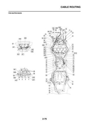 Page 124
CABLE ROUTING
2-79
FZ6-NA/FZ6-NAHG 