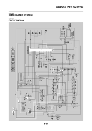 Page 434
IMMOBILIZER SYSTEM
8-61
EAS27640
IMMOBILIZER SYSTEM
EAS27650
CIRCUIT DIAGRAM
ChB
P
G/L Y/L R/GLgB/W
G/L
Y/L
R/G
G/R
G/RLgB/W
R/B
R/LG/BR/LG/BR/LG/B
R/B R/L
G/B
R/B23R/L
R/L
R/LR/BR/L24
25
26
27
R/WBr/RR/W
Br/R
15L
Y
B/L
D
G/W
G/WD
Br/W Br/W D
P/W P/W D
B/L B/L
B/LBr/W
LB/LP/W
16
2021
B/LG/WB/L B/L
L
A
B/W A
Y/L D
YY
C
LL C
R/L
C G/B
C
R/B
B/L
22
R/L
B/L
G/WBr/WYP/WB/L
G/WBr/WYP/WB/L
18
L
L
P/W
P/W
R/B
R/L
G/B
L
B/Y
B/LY/GL
B/R
Y/B
W/Y B/L
B/L
L G/Y
R/B R/L
G/B L
B/L35
3637
37
Y/L
19Gy
B
Gy B/L
R/B
17B...