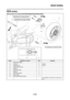 Page 188
REAR WHEEL
4-15
EAS22030
REAR WHEEL
Removing the rear wheel (FZ6-N/FZ6-NHG(W)/FZ6-S/FZ6-SHG(W))
Order Job/Parts to remove Q’ty Remarks
1 Rear brake caliper 1
2 Locknut 2 Loosen.
3 Adjusting nut 2 Loosen.
4 Rear wheel axle nut 1
5 Washer 1
6 Rear wheel axle 1
7 Washer 1
8 Drive chain puller 2
9 Rear wheel 1
10 Rear brake caliper bracket 1
For installation, reverse the removal proce-
dure. 