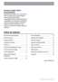 Page 2Gracias por elegir nuestro
electrodoméstico
Esperamos que disfrute con él y que vuelva a
tener en cuenta nuestra marca al adquirir
nuevos aparatos para el hogar.
Lea atentamente este manual de instrucciones
y manténgalo como documento de referencia
mientras conserve el aparato. El manual de
instrucciones debe transferirse al nuevo
usuario en caso de que el aparato cambie de
propietario.
Índice de materias
Información sobre seguridad _ _ _ _ _ _ _  3
Panel de mandos _ _ _ _ _ _ _ _ _ _ _ _ _  4
Señales...