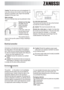 Page 20
ZANUSSI
Caution!
Water drainageHooked over the edge
of a sink
The inlet hose must not be lengthened. If it
is too short and you do not wish to move the tap, you
will have to purchase a new, longer hose specially
designed for this type of use.
The end of the drain hose can be positioned in three
ways:
using the
plastic hose guide
supplied with the
machine.
In this case, make sure
the end cannot come
unhooked when the
machine is emptying.
This could be done by
tying it to the tap with a piece of string or...