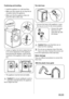 Page 20Positioning and levelling
• Install the appliance on a flat hard floor.
• Make sure that carpets do not stop the air
circulation below the appliance.
• Make sure that the appliance does not
touch the wall or other units
x4 x4
• Loosen or tighten the feet to adjust the lev-
el. A correct adjustment of the appliance
level prevents the vibration, noise and the
movement of the appliance when in opera-
tion.
• The appliance must be level and stable.
Caution! Do not put cardboard, wood or
equivalent materials...