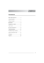 Page 33
Оглавление
Меры предосторожности....................... 4
Описание прибора.................................. 6
Таблица программ.................................. 8
Как стирать ?........................................... 9
Руководство по стирке ........................ 13
Уход и чистка........................................ 16
В случае неисправности...................... 18
Тех н и ч е с к и е данные............................. 20
Потребление воды и энергии.............. 21
Защита окружающей...