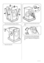 Page 162. Remove the polystyrene packaging materials.
3. Remove the internal film.
4. Open the door and remove all the items from the
drum.
5. Put the front piece on the floor behind the appli-
ance. Carefully put down the appliance with the
rear side on it. Make sure not to damage the ho-
ses.
16
 
 