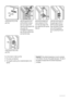 Page 24Ha
Hc
Push the part (Hc) on the
part (Ha).
Ha
Hb
8 mm
Open the appliance door
and the kitchen furniture
door at an angle of 90°.
Insert the small square (Hb)
into guide (Ha).
Put together the appliance
door and the furniture door
and mark the holes.
Ha K
8 mm
Remove the brackets and
mark a distance of 8 mm
from the outer edge of the
door where the nail must be
fitted (K).
Hb
Place the small square on
the guide again and fix it
with the screws supplied.
Align the kitchen furniture
door and the appliance...