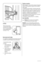 Page 222
431
Levelling
When placing the appli-
ance ensure that it stands
level. This can be achieved
by two adjustable feet at
the bottom in front.
Removing the shelf holders
Your appliance is equipped with shelf retainers that make
it possible to secure the shelves during transportation.
To remove them proceed
as follows:
1. Move the shelf hold-
ers in the direction of
the arrow (A).
2. Raise the shelf from
the rear and push it
forward until it is
freed (B).
3. Remove the retainers
(C).
Electrical connection...