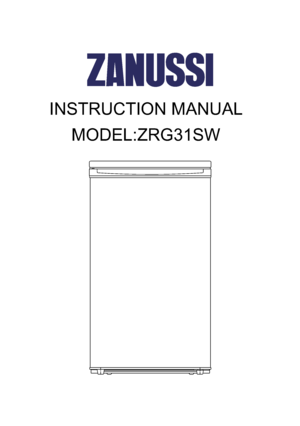 Page 1INSTRUCTION MANUALMODEL:ZRG31SW 