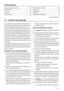 Page 52Índice de materias
Información sobre seguridad _ _ _ _ _ _ _ _ _ _ _  52
Funcionamiento _ _ _ _ _ _ _ _ _ _ _ _ _ _ _ _ _  54
Primer uso _ _ _ _ _ _ _ _ _ _ _ _ _ _ _ _ _ _ _  54
Uso diario _ _ _ _ _ _ _ _ _ _ _ _ _ _ _ _ _ _ _ _  54
Consejos útiles _ _ _ _ _ _ _ _ _ _ _ _ _ _ _ _ _  55Mantenimiento y limpieza _ _ _ _ _ _ _ _ _ _ _ _  56
Qué hacer si… _ _ _ _ _ _ _ _ _ _ _ _ _ _ _ _ _  56
Datos técnicos _ _ _ _ _ _ _ _ _ _ _ _ _ _ _ _ _ _  58
Instalación _ _ _ _ _ _ _ _ _ _ _ _ _ _ _ _ _ _ _  58
Aspectos...