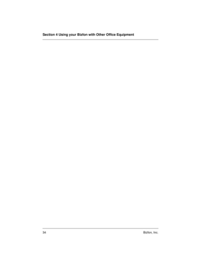 Page 34Section 4 Using your Bizfon with Other Office Equipment
34 Bizfon, Inc. 
