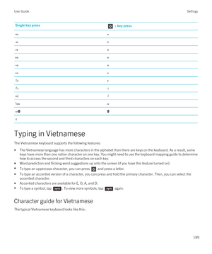 Page 189Single key press + key pressสษษวศศงซซผฆฆแฌฌอฉฉWิ
ฮฮW ื
WฺWฺทม์W ์ใฬฒฒลฝ