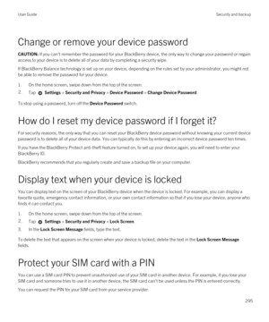 Page 295Change or remove your device password
CAUTION: If you can