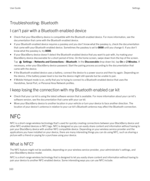 Page 160Troubleshooting: Bluetooth
I can