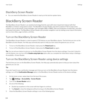Page 184BlackBerry Screen Reader

