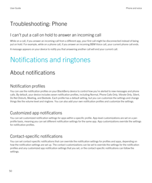 Page 50Troubleshooting: Phone
I can