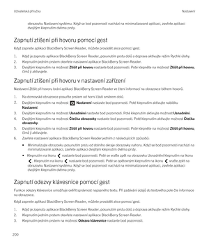 Page 200obrazovku Nastaven