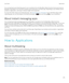 Page 275You can download social networking apps for your smartphone from the BlackBerry World storefront (previously known as 
BlackBerry App World). You must have a wireless service data plan to use these apps. Depending on your wireless service 
provider or organization, some apps or features might not be supported.
For more information about social networking apps, visit www.blackberry.com/support. If you need help using a social 
networking app, you can find answers in the app by pressing the 
 key and...