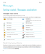 Page 92Messages
Getting started: Messages application
Message inbox icons
These icons indicate the type or status of each message in your inbox.
Depending on your BlackBerry smartphone model and wireless service provider, some of these icons might not appear.
Unread messageNew BBM item
To clear this indicator, open each chat that has this indicator.
Read messageBBM chat is openDraft messageNew BBM Groups itemFiled messageNew RSS itemMessage with an attachmentMessage is being sentMessage is high priorityMessage...