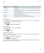 Page 287PropertyDescriptionExpiration DateThis field displays the date that the PGP Universal Server specified as the expiration date 
of the PGP key.Email AddressThis field displays the email address that is associated with the PGP key. Multiple Email 
Address fields might appear.Public Key TypeThis field displays the standard to which the public key complies. Your device supports 
RSA®, DSA, and Diffie-Hellman keys.Key UsageThis field displays approved uses of the PGP key.FingerprintThis field displays the PGP...