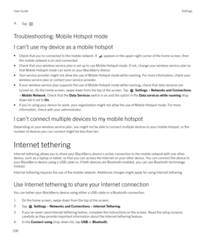 Page 1584.Tap .
Troubleshooting: Mobile Hotspot mode
I can