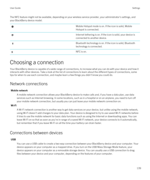 Page 139The NFC feature might not be available, depending on your wireless service provider, your administrator