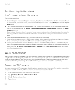 Page 144Troubleshooting: Mobile network
I can