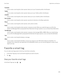 Page 265Facebook
Use to create a smart tag that, when opened, takes you to your Facebook profile in the Browser.
Twitter
Use to create a smart tag that, when opened, takes you to your Twitter profile in the Browser.
LinkedIn
Use to create a smart tag that, when opened, takes you to your LinkedIn profile in the Browser.
Geo Location
Use to create a smart tag that, when opened, searches for directions in the Maps application.
Phone
Use to create a smart tag that, when opened, calls a phone number.
Email
Use to...