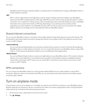 Page 145BlackBerry device through a separate speaker or making calls from a headset that is using your BlackBerry device